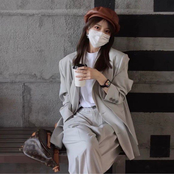 Grey blazer suit jacket - Picture 4 of 8